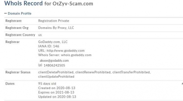 Отзыв Scam – фейковые разоблачители. Отзывы о лохотроне otzyv-scam.com